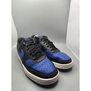 Nike Court Vision Low Black Game Royal Blue White Mens Size 9.5 sneakers shoes